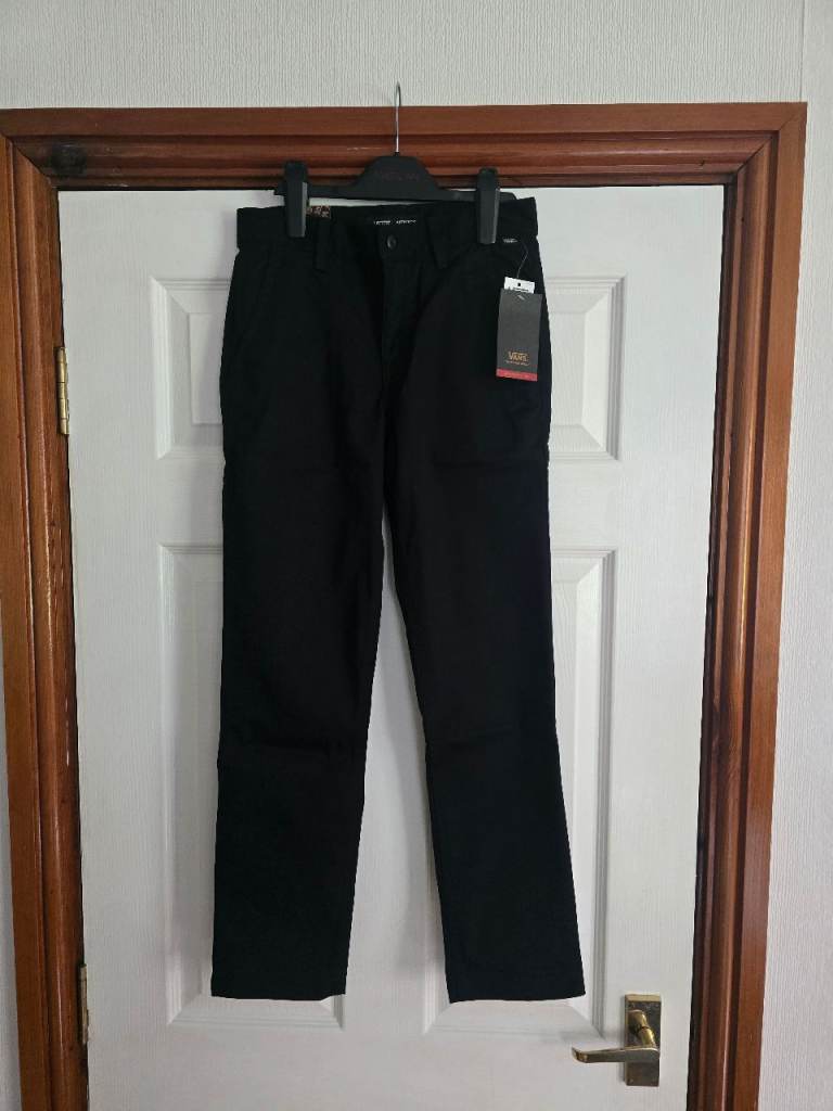 Vans Junior Boys Authentic Chino Pants Black Trousers Age 12 26REG