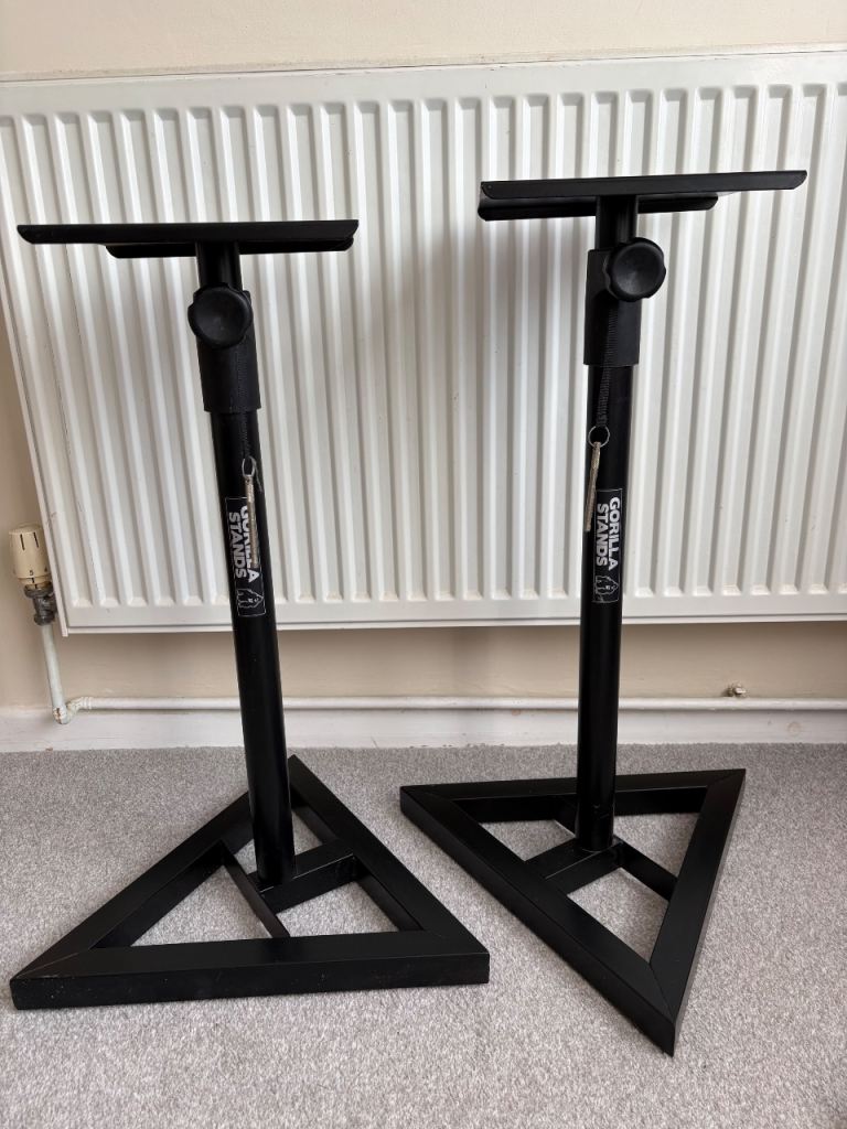 Gorilla studio monitor speaker stands 