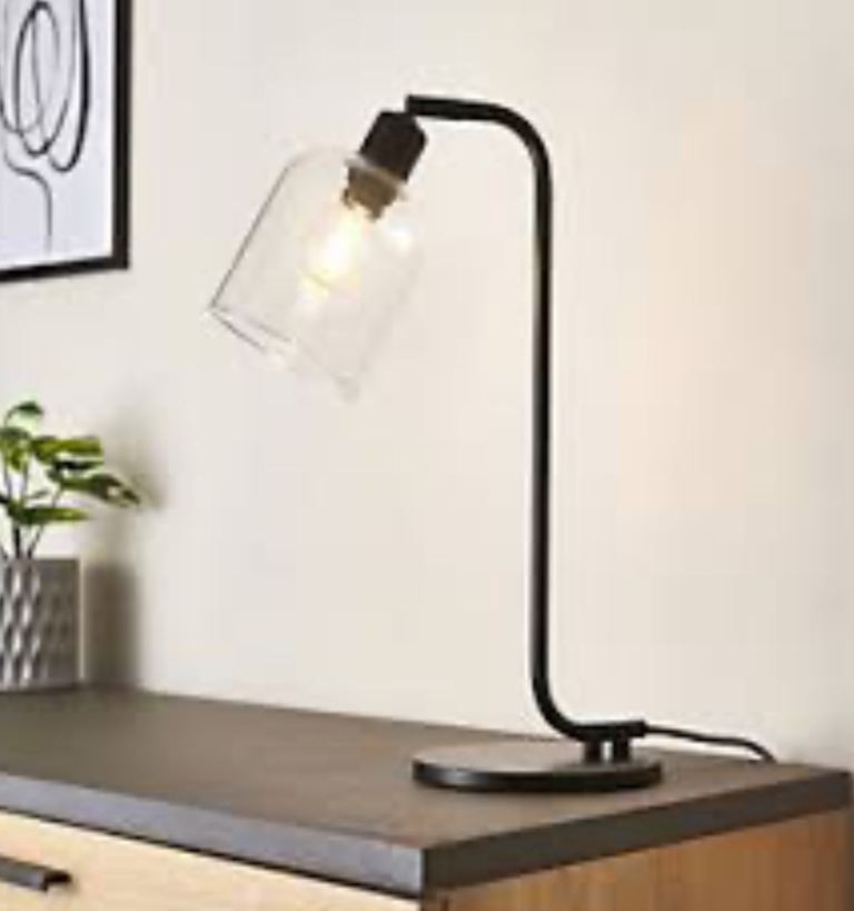 Maxton Table Lamp – Black Industrial Style – Brand New (B&Q RRP £32)