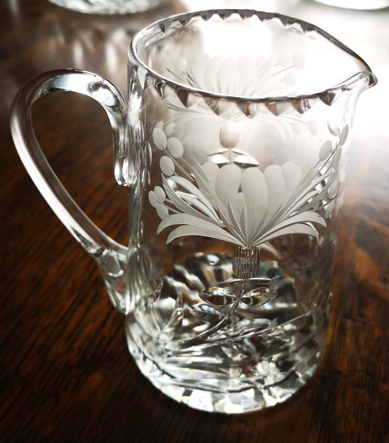 Cut Glass Jug.