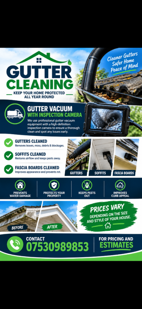 Gutter clean / vacuum 