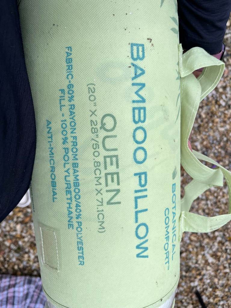 Botanical Comfort Bamboo Pillow – Queen Size (20” x 28”) | Anti-Microbial | New in Packaging