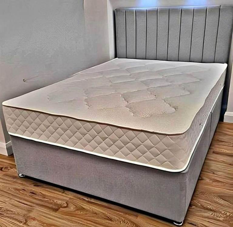 image for 😍 Premium Deal 😘 4ft6 Divan Double bed base + Awesome MAttress 🚛 Shop Now