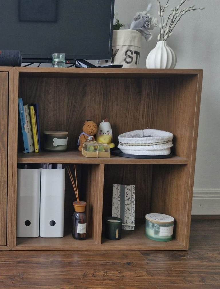 Ikea EKET Cabinet with 4 compartments, Brown walnut effect