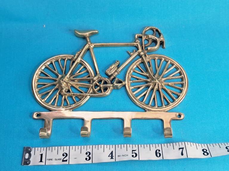  Vintage Brass Bicycle Key Holder – Wall Mounted