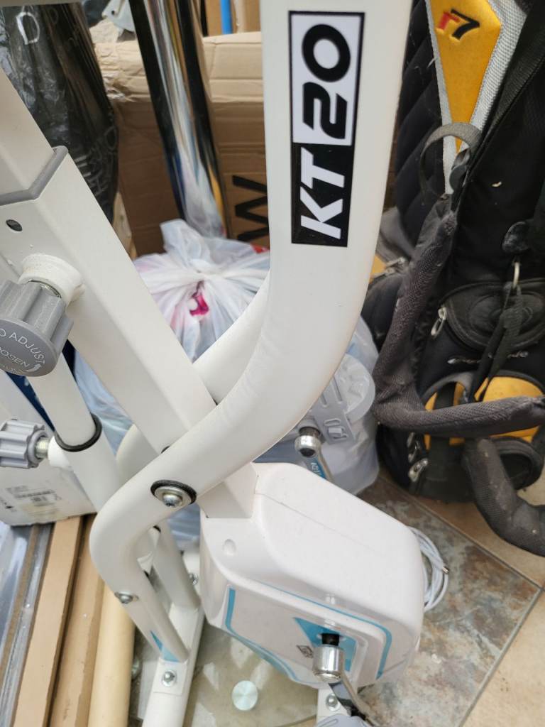 White KT20 Exercise Bike - Foldable