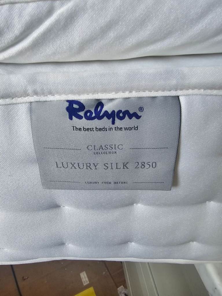 Relyon  kingsize Classic Collection Luxury Silk 2850 Mattress - White New 