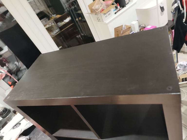 Ikea Kallax Expedit 4x2 (8 cubes) shelving unit (black brown)