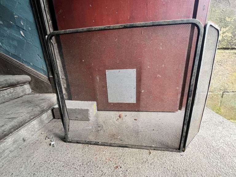 Vintage metal fire guard