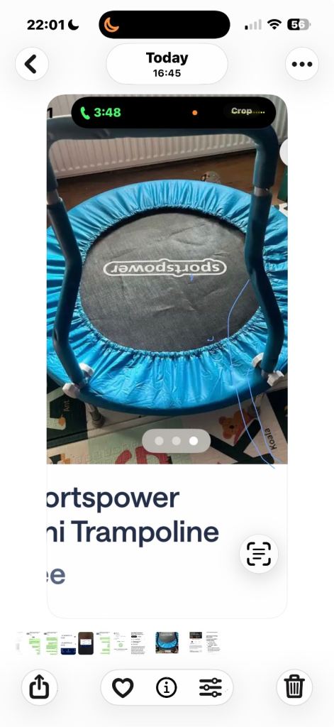 Blue trampoline for free