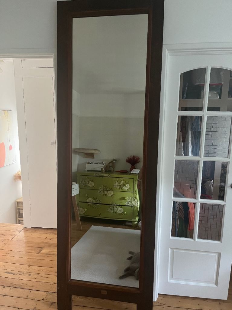 Tall vintage wall standing mirror