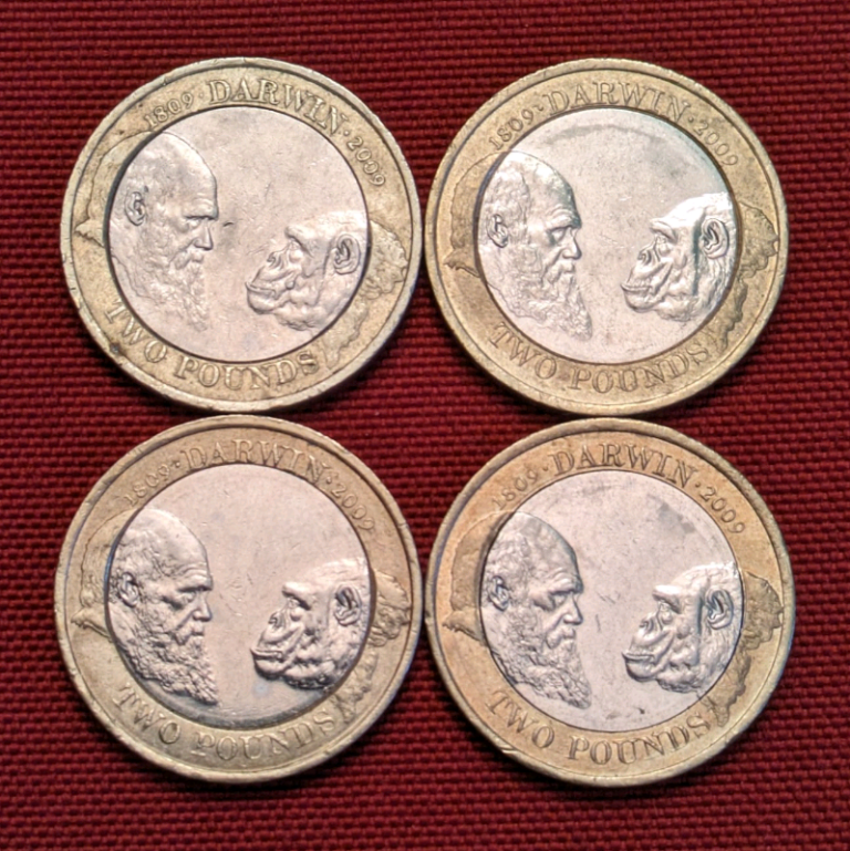 £2 2009 Charles Darwin two pounds coin