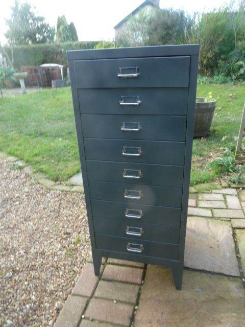 image for Tall metal filing cabinet (9 draws)