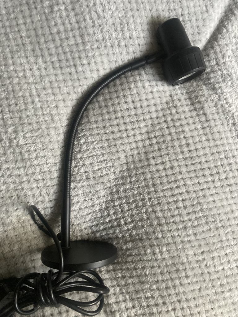 Black LED desk bedside table lamp 