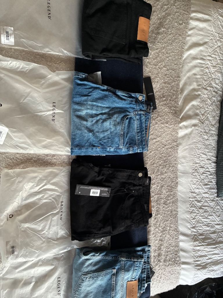 NEW LEGEND Jeans - Black and Blue Denim, Tags On