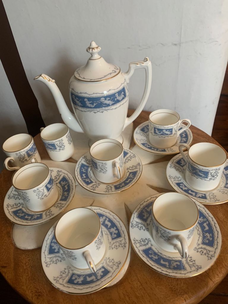 Vintage 1970s hand gilded Coalport 'Revelry' Coffee Set