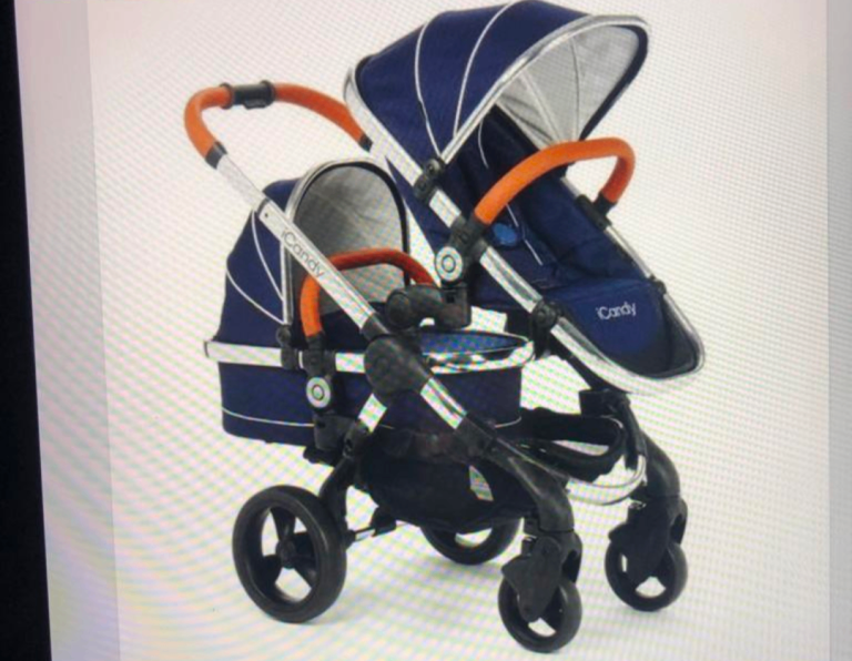 iCandy Double Pushchair/Pram - Navy Blue
