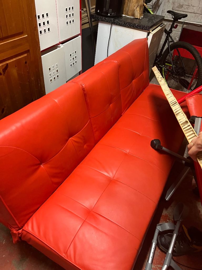 Red sofa bed