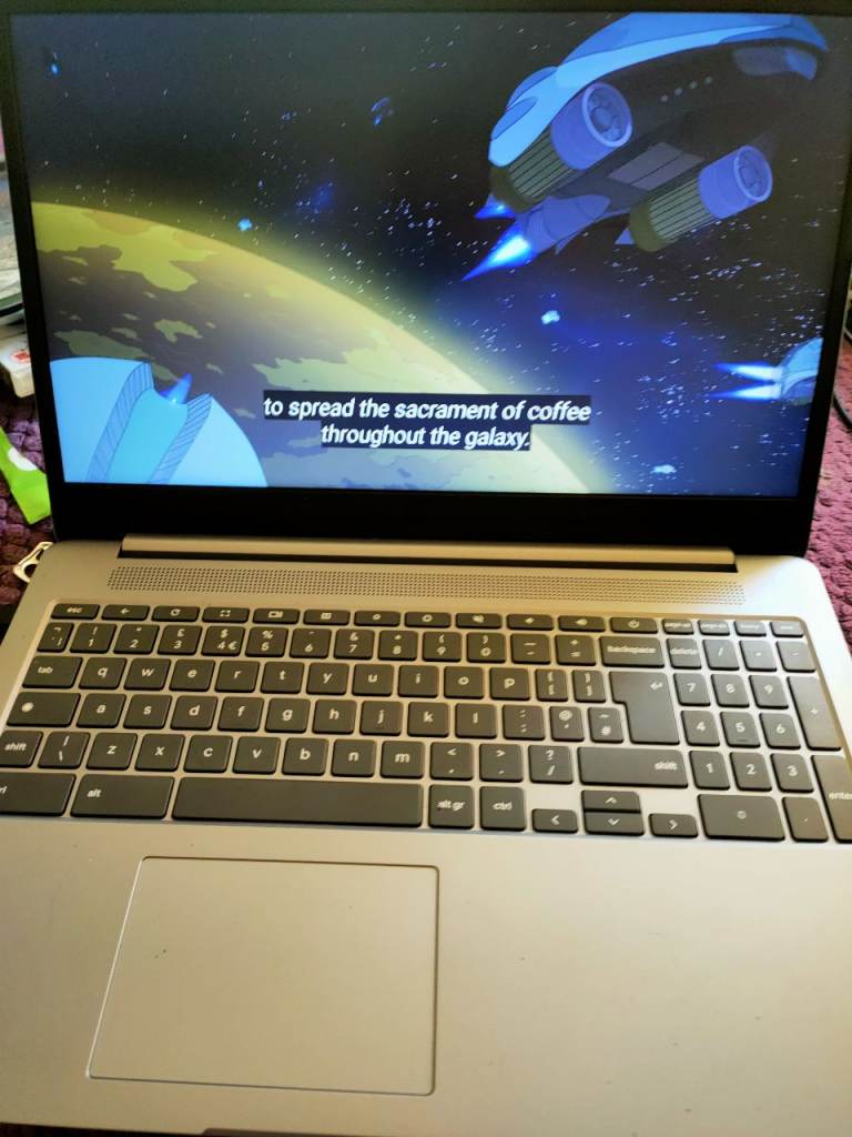 Chrome OS Laptop - Silver, Full-size Keyboard 