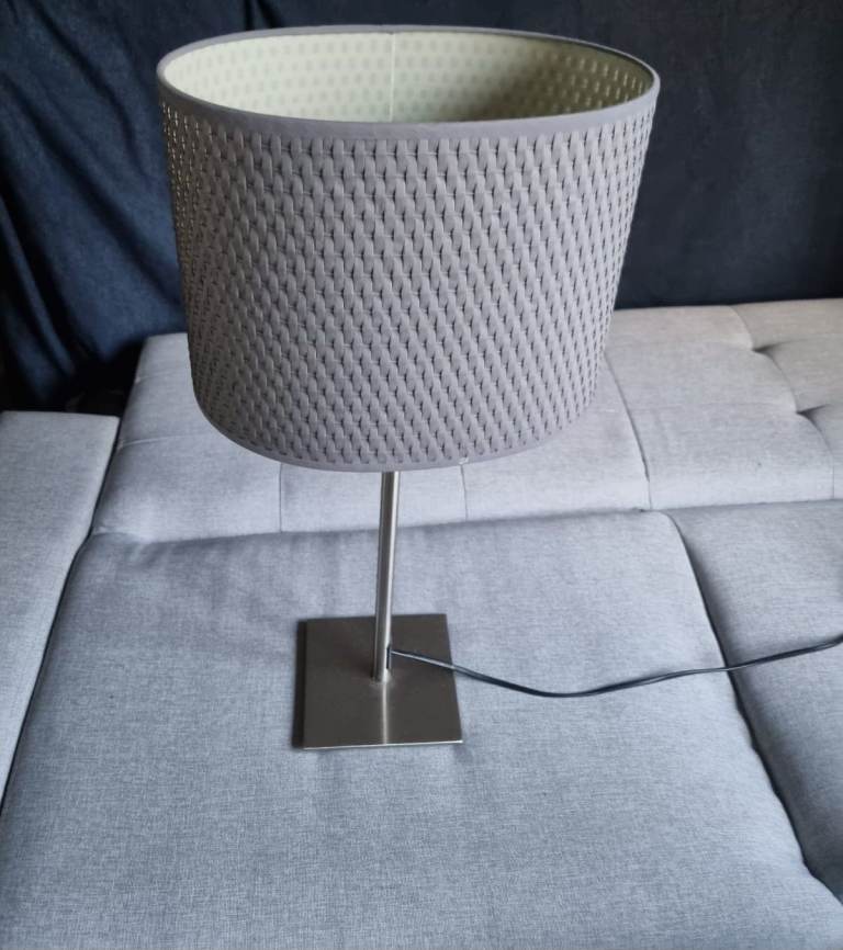 As new grey table lamp