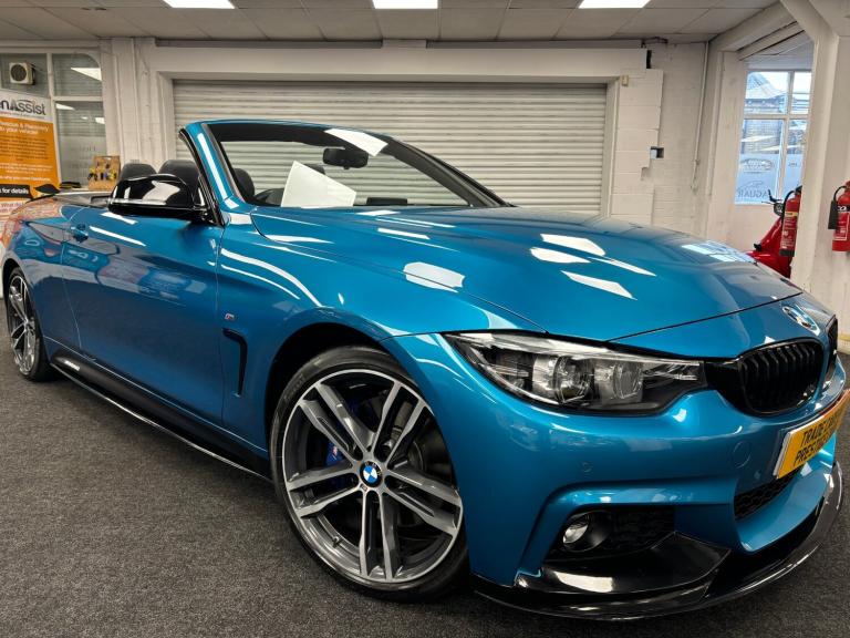 STUNNING BMW 420D M SPORT CONVERTIBLE 6 SPD MAN EURO 6 *SNAPPER ROCKS BLUE*RARE