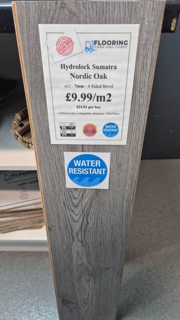 Hydrolock Sumatra Nordic Oak 7mm Laminate Flooring 