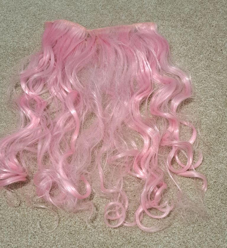 Kids / Womans pink hair clip in extension