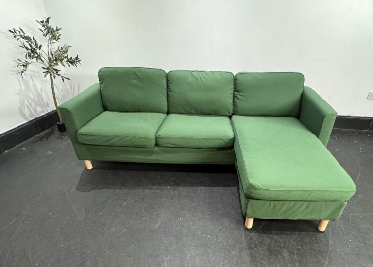 IKEA Green Chaise Style 3 Seater Sofa  Chaise be can go either side  £250 Free Local Delivery 