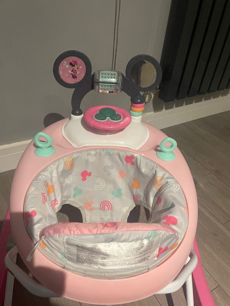 Pink girls baby walker