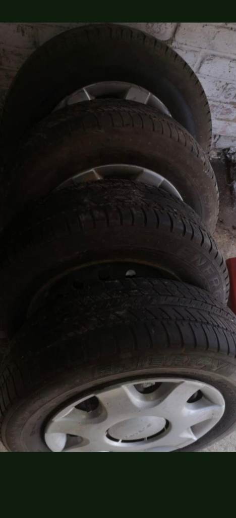 X4 Subaru steel wheels and tyres 