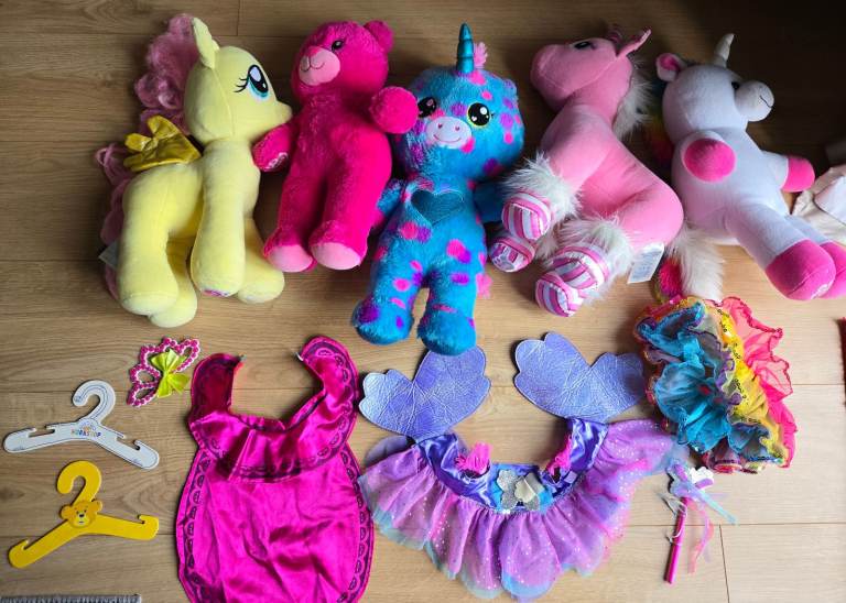 Build-a-bear soft toys x 5 + accessories , Unicorn,  Pony