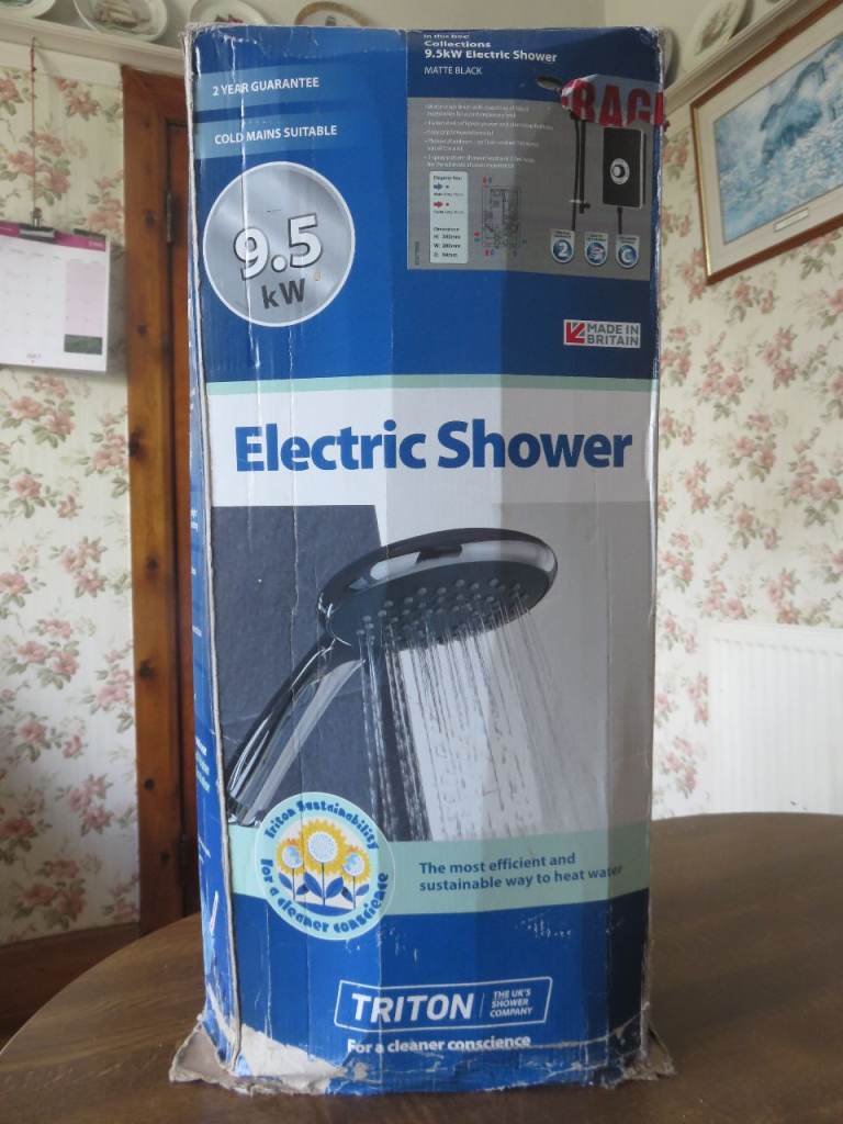 Brand New Triton Collections 9.5kW Matte Black RECOL209MTBLK Electric Shower – Still Boxed