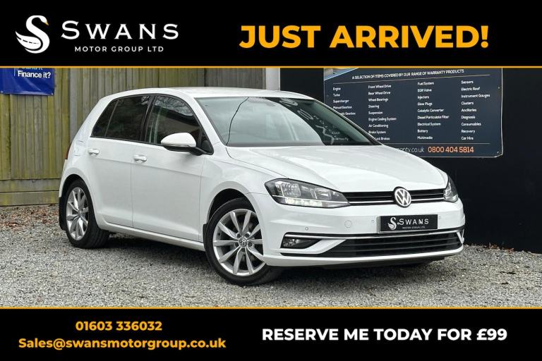 VOLKSWAGEN GOLF 2.0 TDI DSG GT White Auto Diesel 2019