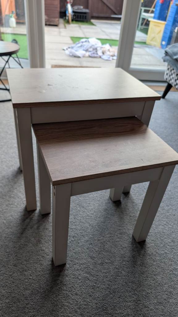 Nest of Tables – Beige Wood Effect, Good Condition