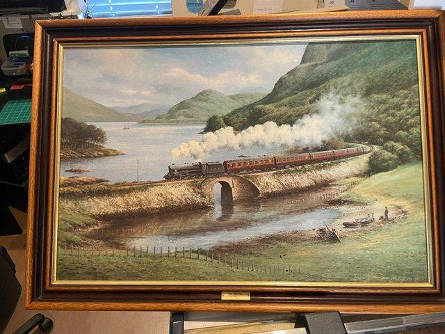 Print of SKYE BOAT TRAIN by Don Breckon 60 x 86cm