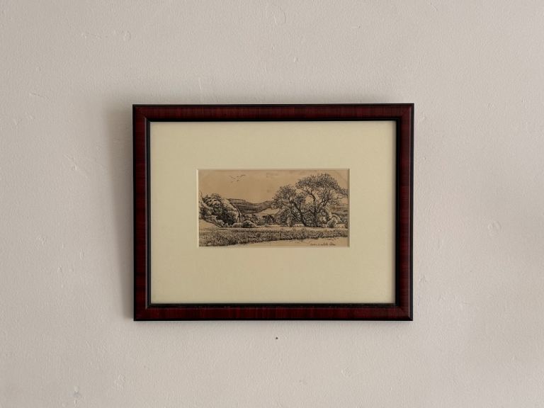 Original Vintage Caroline Anne Metcalfe-Gibson Signed Sketch