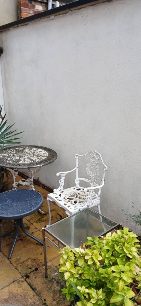 Wrought iron garden furniture