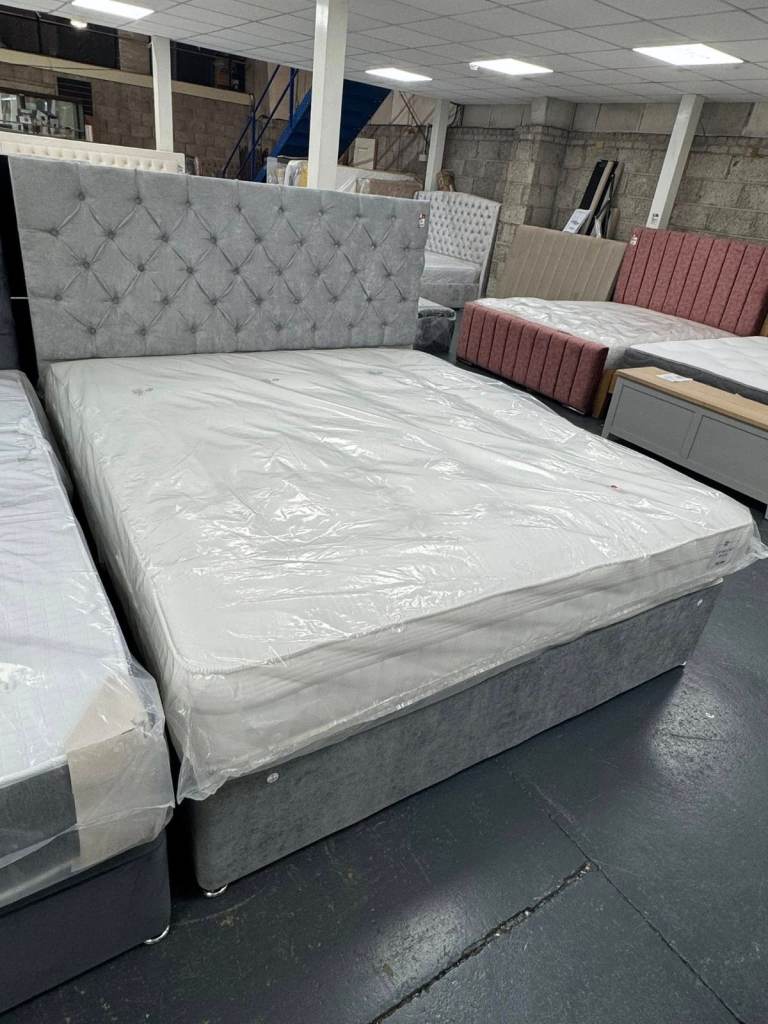 Modern Double & Small Double Divan Bed Base With Mattress Brand New SAME DAY DELIVERY order Now 🚚🚛