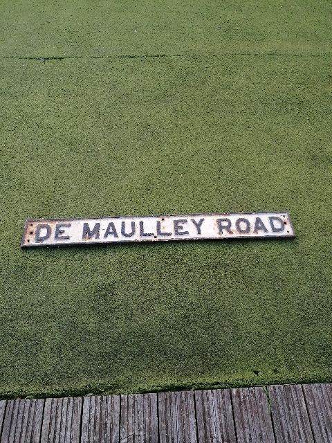 Antique Cast Iron Street Sign 