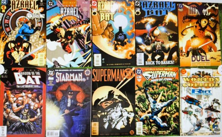 Vintage DC COMICs Mixed Lot (10)- Batman and Superman theme - excellent condition - FANS 1991-2003