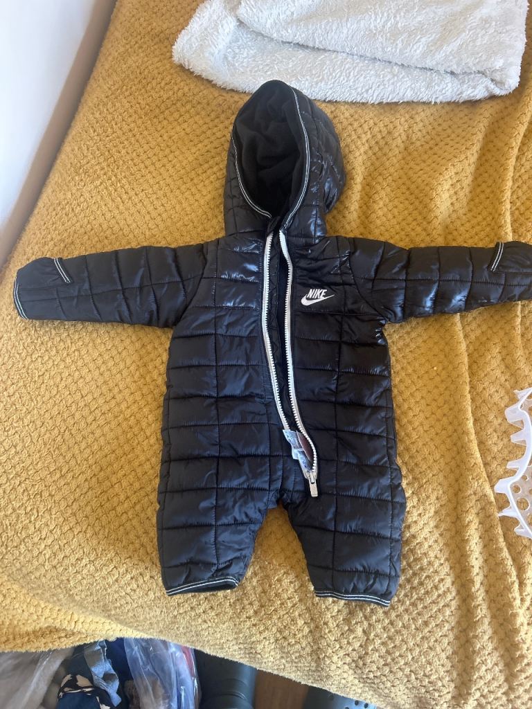 Nike Baby Padded Snowsuit – Black, Good Condition