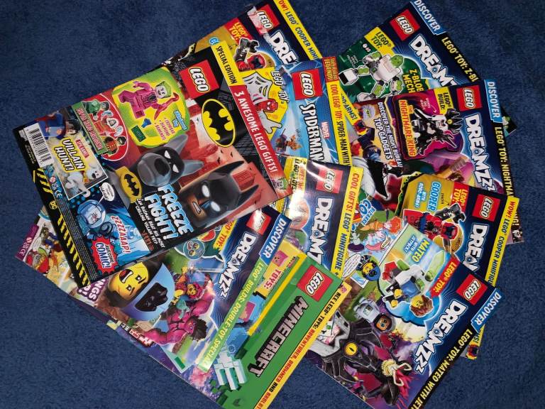 10 x Unread Lego Magazines - Dreamz, Spiderman, Minecraft, Batman IP1