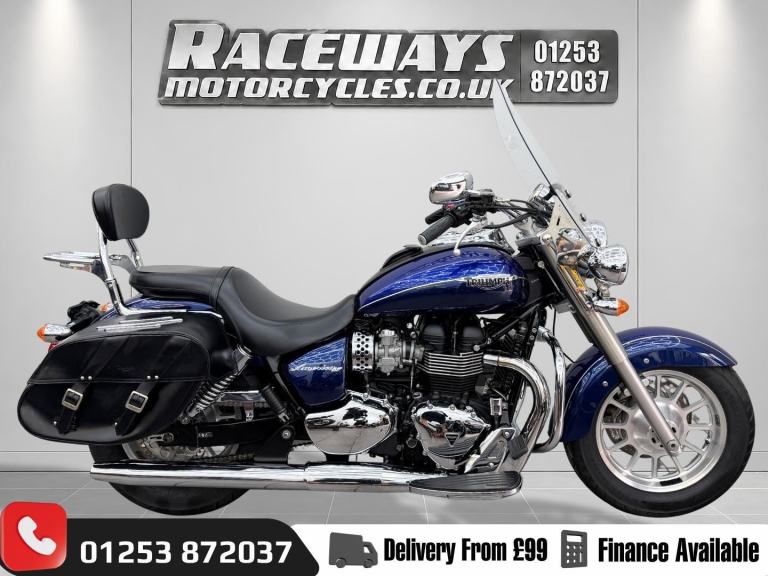 TRIUMPH BONNEVILLE AMERICA, 2014 14 PLATE, 8616 MILES, BLUE, HPI CLEAR 