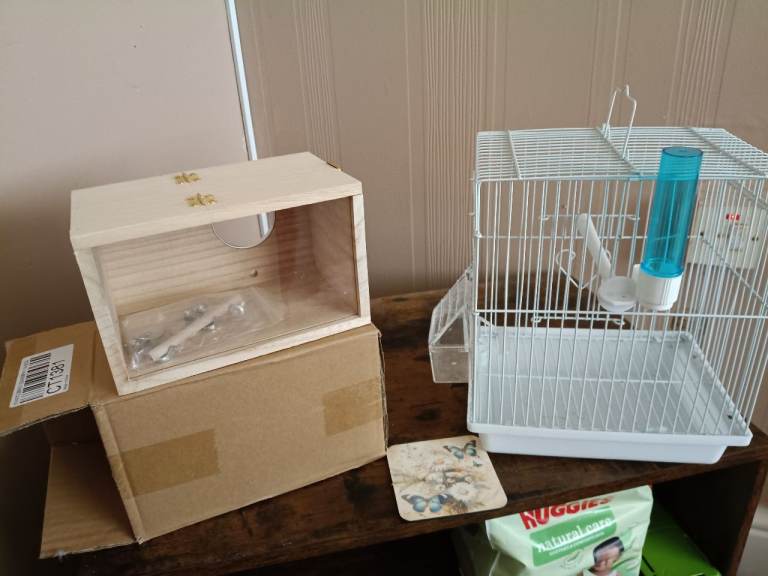 Bird carrying cage plus nesting box