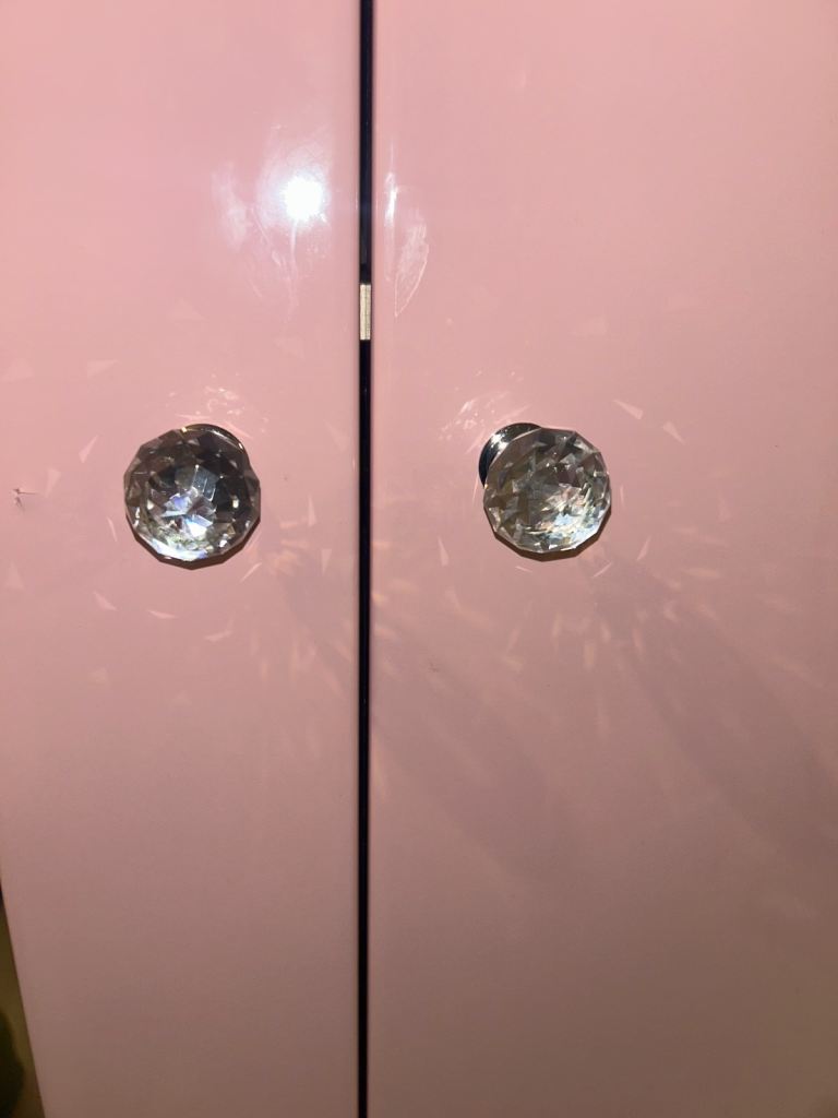 Starplan 3 door baby pink high gloss and mirror 3 door wardrobe