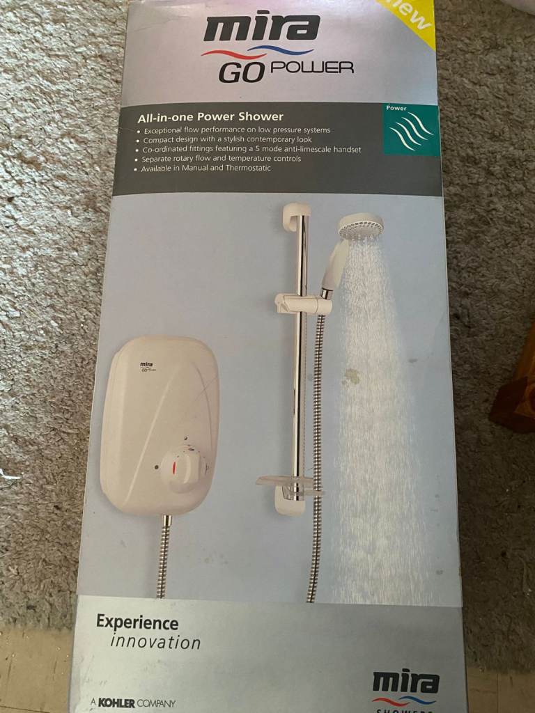 New Mira GO POWER Electric Shower - All-in-one