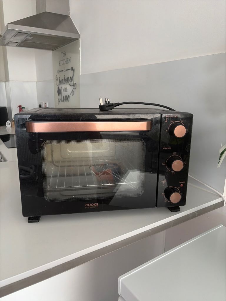 Cooke & Lewis Mini Oven - Black & Rose Gold, Good Condition