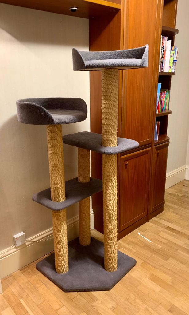 Luxury grey cat tree made in Uk