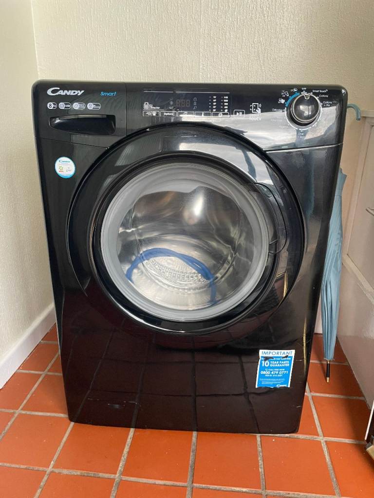 Candy Smart Digital Display Washing Machine – Black, Good Condition