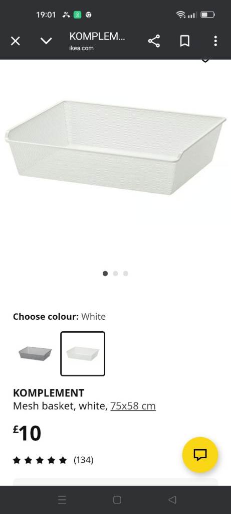 Ikea Pax wardrobe Mesh Baskets